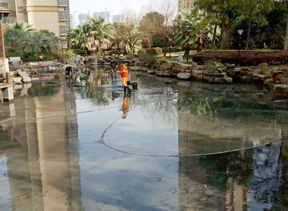 迭部景观池淤泥清理